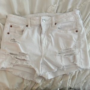 white american eagle stretch shorts